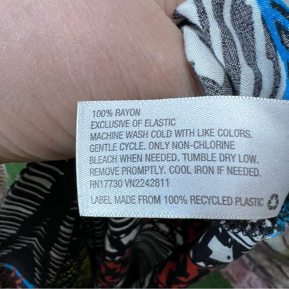 XHILARATION Shirred Strapless Multicolor Block Print Maxi Dress, S - Picture 11 of 11